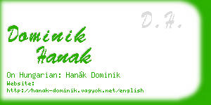 dominik hanak business card