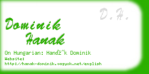 dominik hanak business card